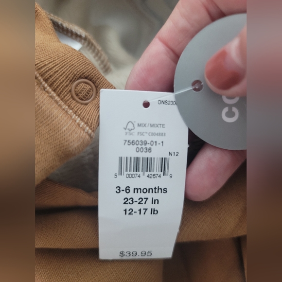 (NWT) Baby Gap Fleece lined onsie 3-6 months - Picture 8 of 8